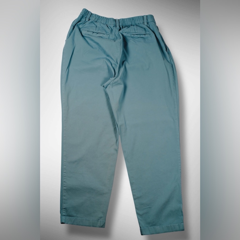 GAP High Rise Pleated Tapered Pants Mineral Blue Cotton Blend – Women’s Size 14 - Picture 7 of 16